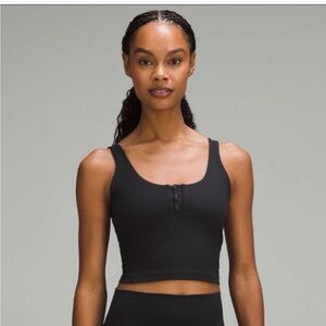 lululemon athletica ribbed black align Henley tank 10